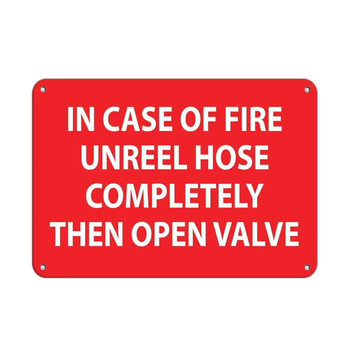 Jesiceny Great Aluminum in Case of Fire Unreel Hose Completely Then Open Valve Outdoor & Indoor Sign Wall Decoration 12x8 I
Jesiceny Great Aluminum in Case of Fire Unreel Hose Completely Then Open Valve Outdoor & Indoor Sign Wall Decoration 12x8 I