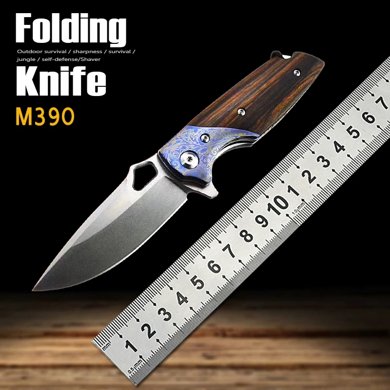 M390 blade titanium alloy handle folding knife outdoor survival portable self-defense camping knife fruit knife fixed knife EDC
M390 blade titanium alloy handle folding knife outdoor survival portable self-defense camping knife fruit knife fixed knife EDC