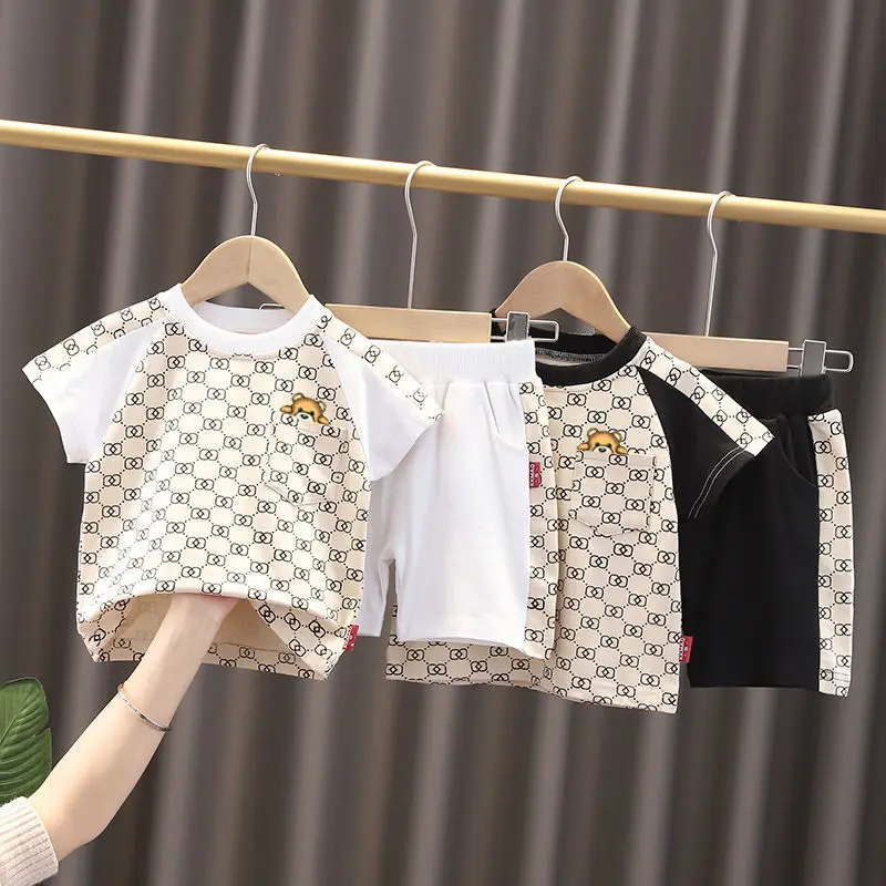 New Baby Boys Short Sleeve T Shirt Sets Childrens Clothing Summer Kids Costume Handsome Casual Two Piece Suits
New Baby Boys Short Sleeve T Shirt Sets Childrens Clothing Summer Kids Costume Handsome Casual Two Piece Suits