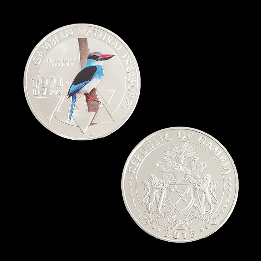 Silver Plated Gambian Natural Treasures Blue Breasred Kingfisher Commemorative Coins Collectibles For Collection Gifts Business
Silver Plated Gambian Natural Treasures Blue Breasred Kingfisher Commemorative Coins Collectibles For Collection Gifts Business