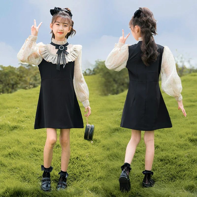 Girls Spring Autumn Little Fragrance Cute Beauty Polka Dot Dress Children Girl Christmas Princess Dresses Teenage Kids Clothes
Girls Spring Autumn Little Fragrance Cute Beauty Polka Dot Dress Children Girl Christmas Princess Dresses Teenage Kids Clothes