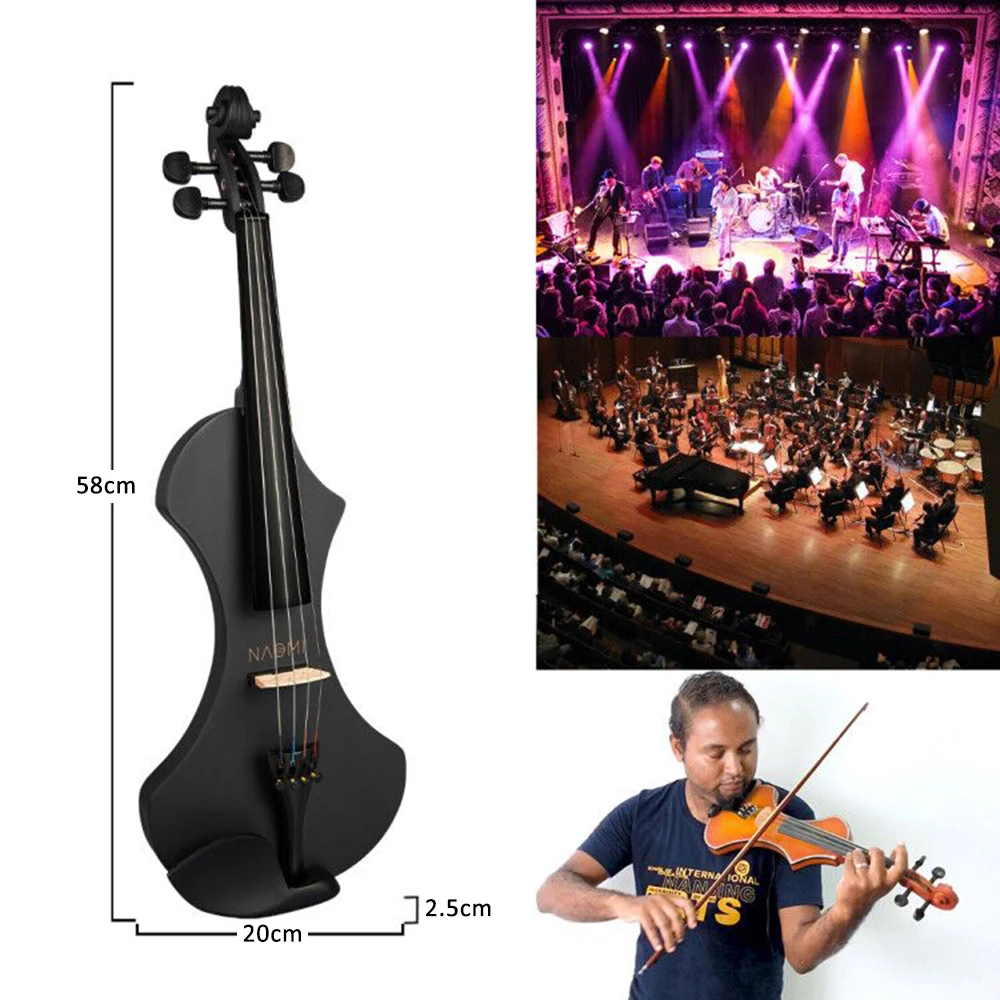 V1 Series 4/4 Full Size Electric Violin Hand-Carved Solid Wood Violin Body Brazilwood Octagonal Bow Stringed Instruments 
V1 Series 4/4 Full Size Electric Violin Hand-Carved Solid Wood Violin Body Brazilwood Octagonal Bow Stringed Instruments