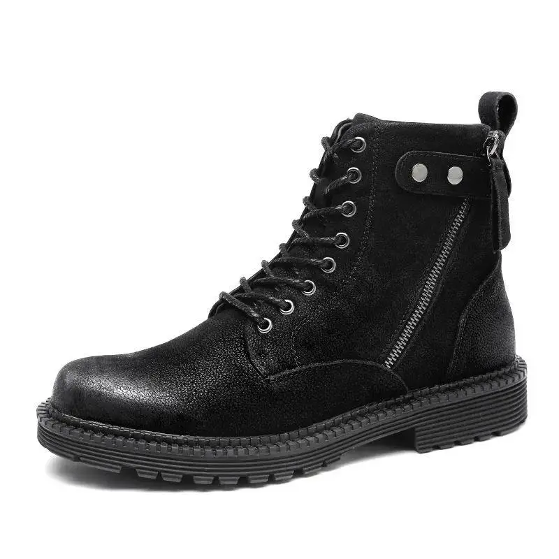 Мужские замшевые ботинки Martens, черные кожаные ботинки с высоким берцем, в британском стиле, на осень/зиму 2019
Мужские замшевые ботинки Martens, черные кожаные ботинки с высоким берцем, в британском стиле, на осень/зиму 2019