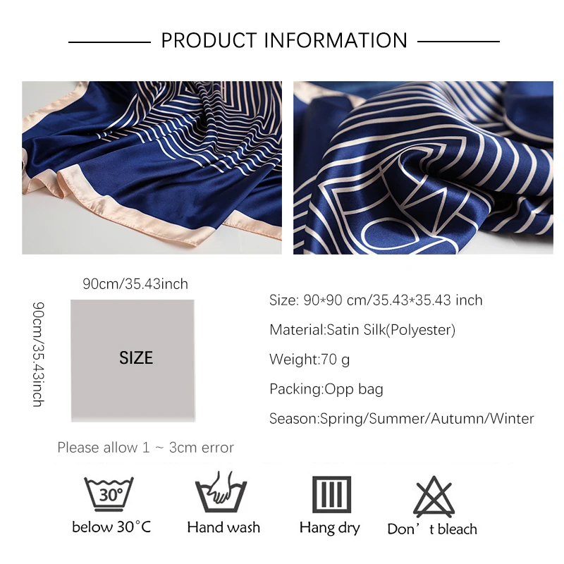 2021 Retro Square Scarf For Women Print Silk Shawl Foulard Satin Hijab Hair Bands Neckerchief Female Head Wraps Headband Bandana
2021 Retro Square Scarf For Women Print Silk Shawl Foulard Satin Hijab Hair Bands Neckerchief Female Head Wraps Headband Bandana