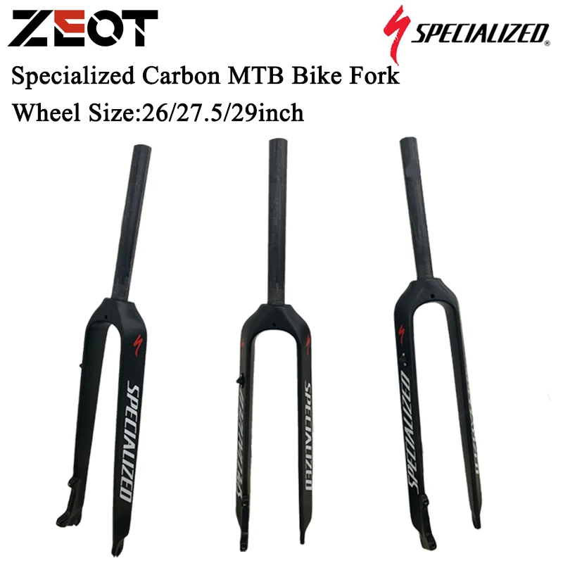 SPECIALIZED MTB Fork Full Carbon Fiber Bike Front Fork 26/27.5/29" Rigid Bicycle Fork Straight Tube Carbon Lightweight Bike Fork 
SPECIALIZED MTB Fork Full Carbon Fiber Bike Front Fork 26/27.5/29" Rigid Bicycle Fork Straight Tube Carbon Lightweight Bike Fork