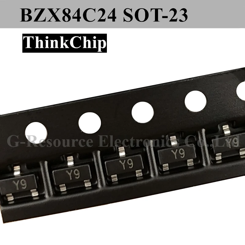 (100pcs) BZX84C24 SOT-23 BZX84 24V SOT23 SMD Voltage stabilized diode (Marking Y9)
(100pcs) BZX84C24 SOT-23 BZX84 24V SOT23 SMD Voltage stabilized diode (Marking Y9)