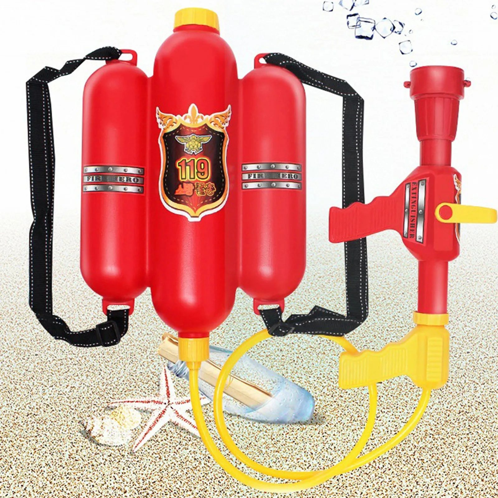 Fireman Backpack Water Shooter And Blaster With Fire Hat- Water Gun Beach Toy And Outdoor Sports Toy Summer Game In Swimming 
Fireman Backpack Water Shooter And Blaster With Fire Hat- Water Gun Beach Toy And Outdoor Sports Toy Summer Game In Swimming