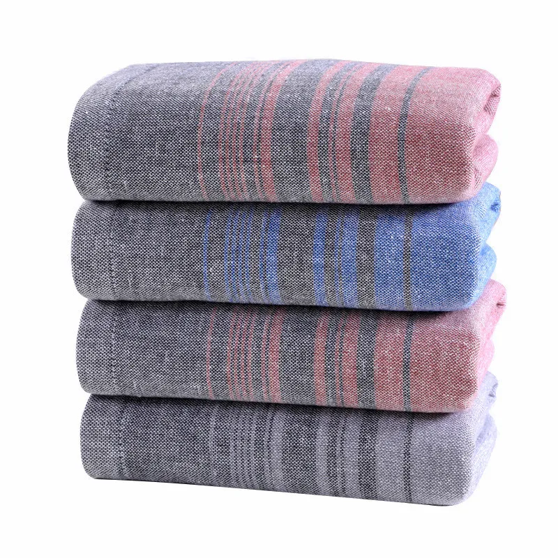 

34x76cm Gauze Terry Cotton Gradient Striped Soft Absorbent Home Bathroom Adult Sport Wash Face Hand Body Towel