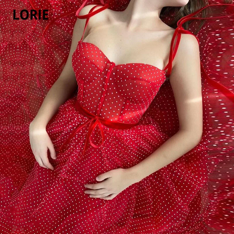 LORIE Fairy Pink Prom Dresses Spaghetti Strap A-Line Arabic Evening Gown Red Polka Dot Celebrity Party Dress for Graduation
LORIE Fairy Pink Prom Dresses Spaghetti Strap A-Line Arabic Evening Gown Red Polka Dot Celebrity Party Dress for Graduation
