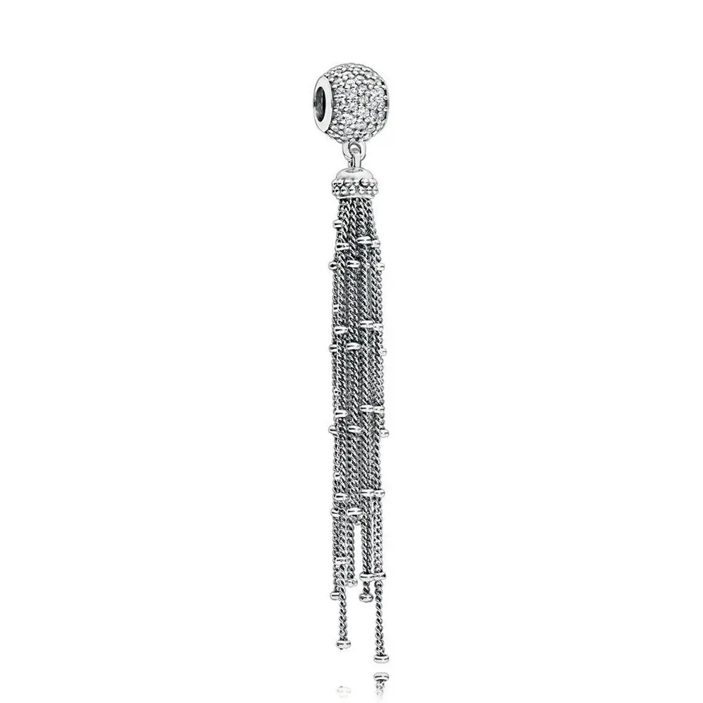 

Fits Europe Bracelet Charms Beads for Jewelry Making Enchanted Tassel Pendant Charm Original 925 Sterling Silver Jewelry Kralen