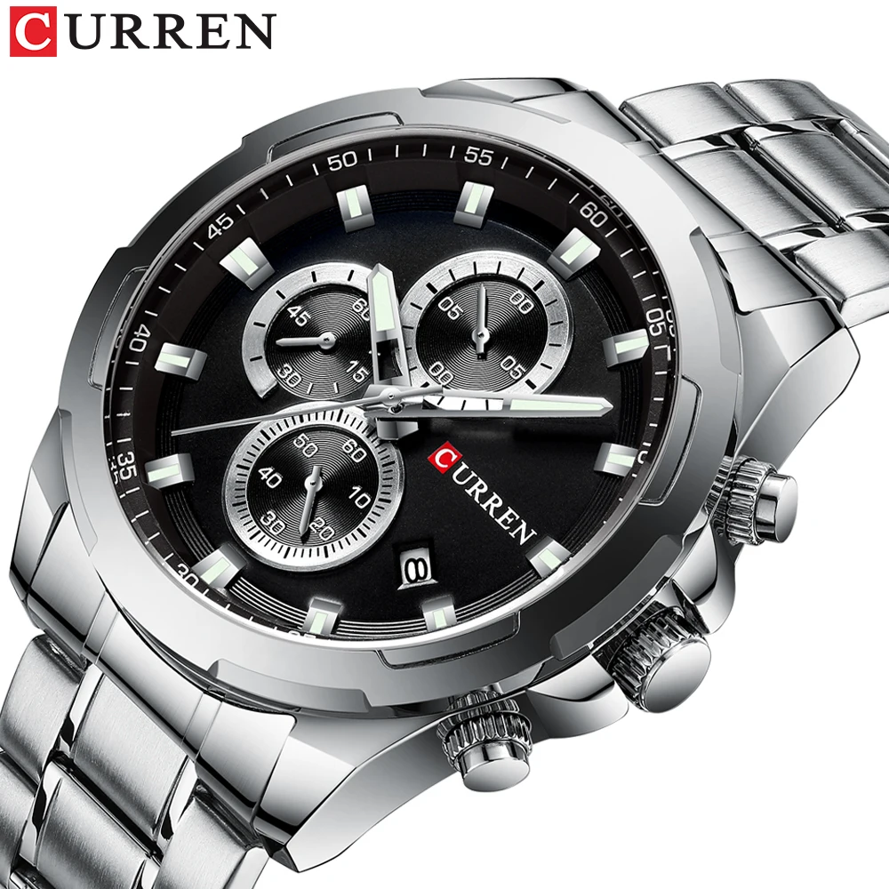 Top Brand CURREN Watches Men Sport Wristwatch Fashion Business Analog Quartz Watch Male Clock Chronograph Stainless steel Watch
Top Brand CURREN Watches Men Sport Wristwatch Fashion Business Analog Quartz Watch Male Clock Chronograph Stainless steel Watch