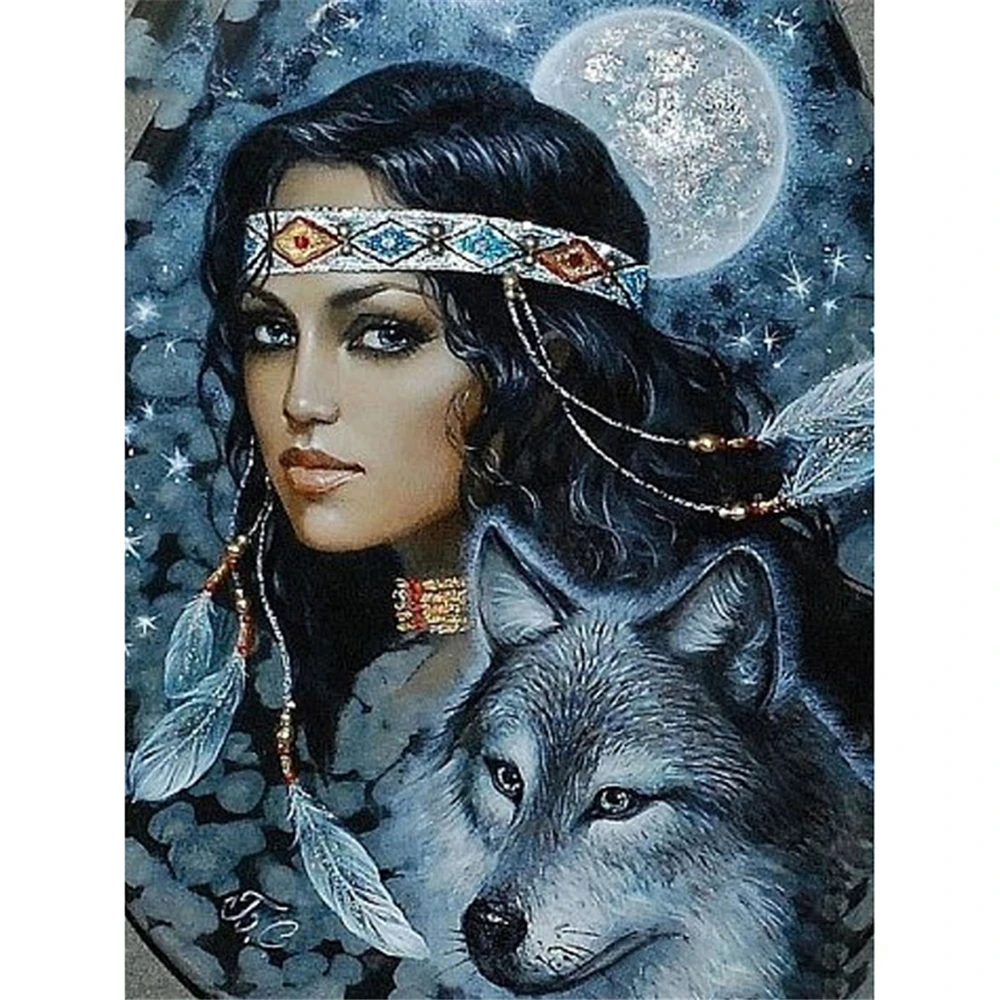 Loup Indian Women Printed Water-Soluble Canvas 11CT Cross-Stitch DIY Embroidery Complete Kit DMC Threads Hobby Needle
Loup Indian Women Printed Water-Soluble Canvas 11CT Cross-Stitch DIY Embroidery Complete Kit DMC Threads Hobby Needle
