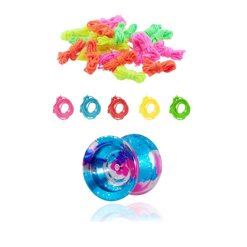 Ic yoyo 25x100% полиэстер профессиональные струны Yoyo Ran Color & 1x YoYo Y01 серия Metal Yo игрушка