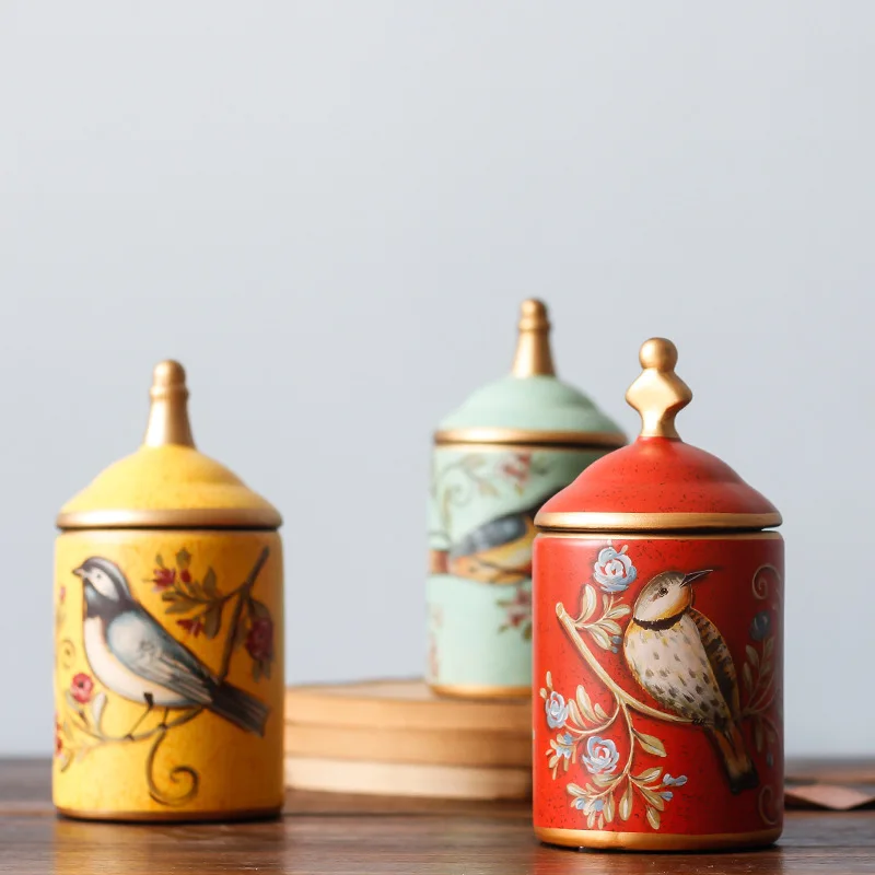 Chinese-style ceramic storage jar candy jar storage jar home decoration porch storage jar decoration living room vase decoration
Chinese-style ceramic storage jar candy jar storage jar home decoration porch storage jar decoration living room vase decoration