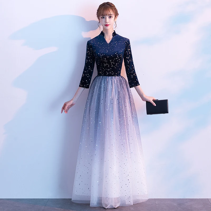 AE495 Sexy Long Sleeve Evening Dresses 2020 Women's Tulle V-neck Zipper Formal Elegant Party Dresses
AE495 Sexy Long Sleeve Evening Dresses 2020 Women's Tulle V-neck Zipper Formal Elegant Party Dresses