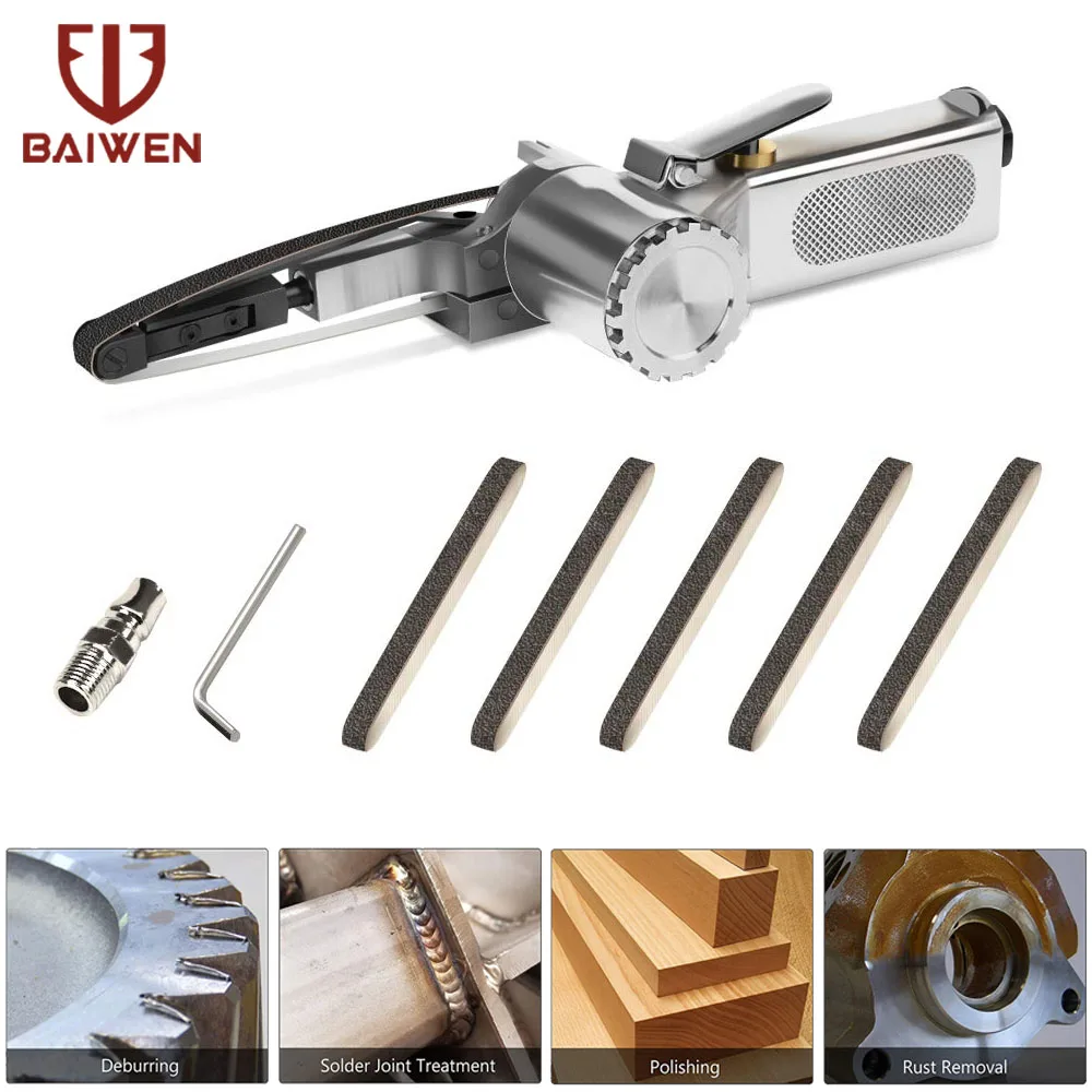 3/8" Air Belt Sander Belt Grinder Angle Grinding Machine with Sanding Belts for Air Compressor Sanding Pneumatic Tool Set
3/8" Air Belt Sander Belt Grinder Angle Grinding Machine with Sanding Belts for Air Compressor Sanding Pneumatic Tool Set