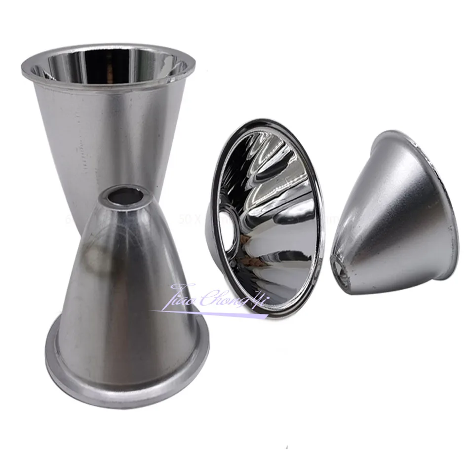 

10PCS 40mm 46mm 50mm 60mm Aluminum LED Flashlight Reflector Cup For Cree DIY XR-E Q5 / XM-L C8 T6 LED 5-10degree