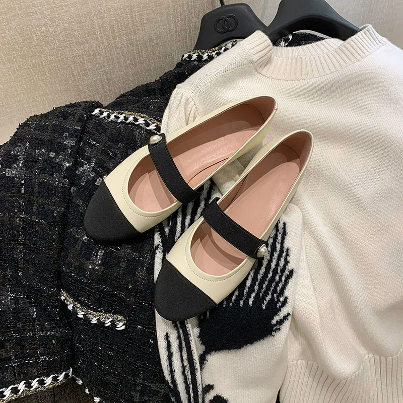 Pearl Elastic Band Mary Jane Shoes Women Patchwork Loafers Sneakers Mixed Color Round Toe Soft Bottom Moccasins Woman Flats 2022
Pearl Elastic Band Mary Jane Shoes Women Patchwork Loafers Sneakers Mixed Color Round Toe Soft Bottom Moccasins Woman Flats 2022