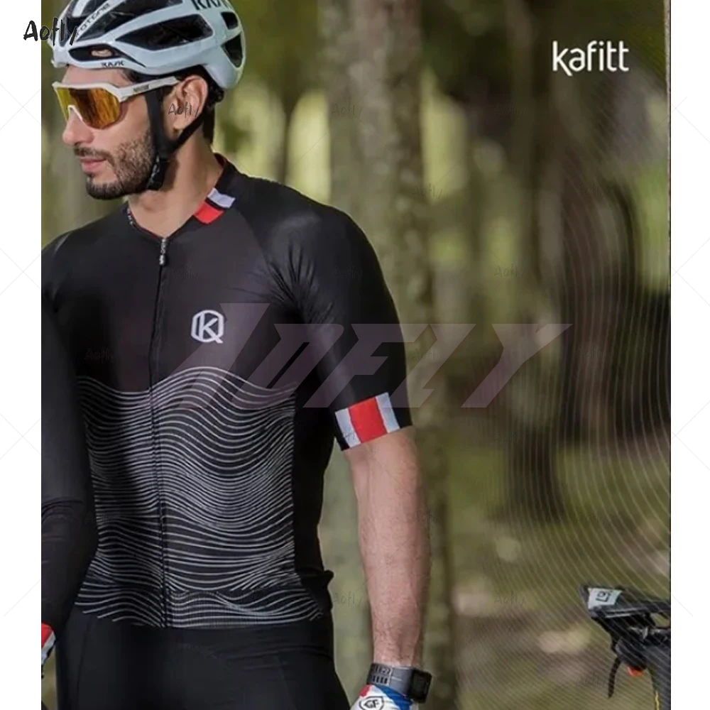 2020 KAFITT триатлона с коротким рукавом Велоспорт Джерси наборы для ухода за кожей