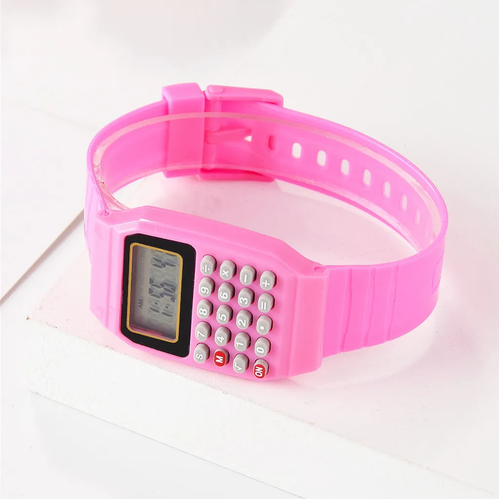 New Multi-Function Calculator Watch Children's Led Electronic Test Calculator Table Alarm Clock Chrono Waterproof Digital Watch
New Multi-Function Calculator Watch Children's Led Electronic Test Calculator Table Alarm Clock Chrono Waterproof Digital Watch