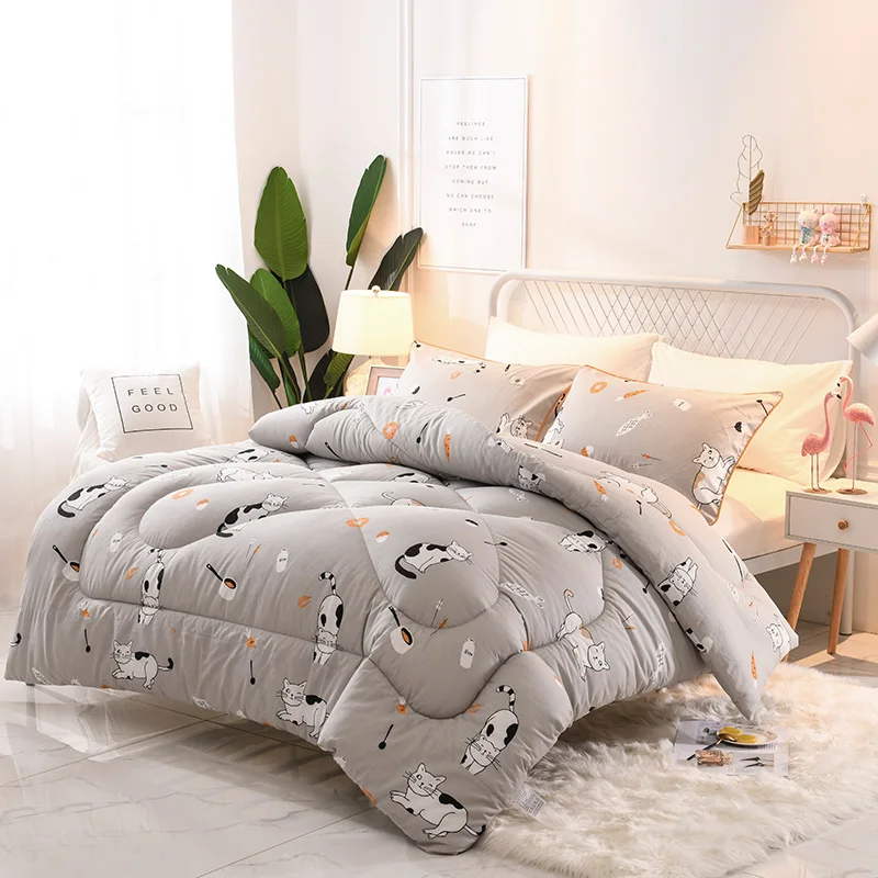 

Высококачественное хлопковое постельное белье, роскошное пуховое одеяло, стеганое зимнее одеяло, Королевский полный двуспальный одеяло