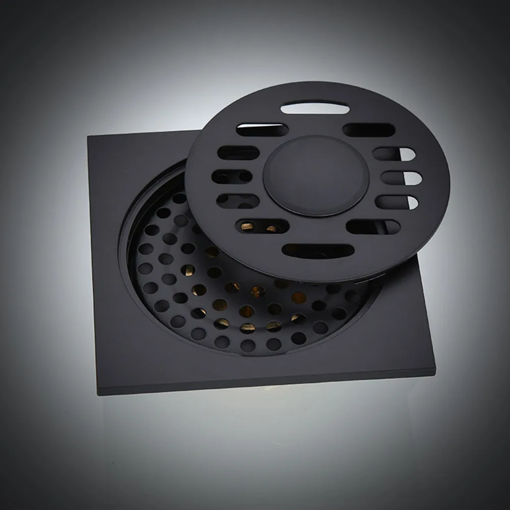 4Inch Black Brass Floor Drain Bathroom Square Shower Drain Square Anti-odor Floor Drainer Trap Waste Grate Hair Catcher
4Inch Black Brass Floor Drain Bathroom Square Shower Drain Square Anti-odor Floor Drainer Trap Waste Grate Hair Catcher