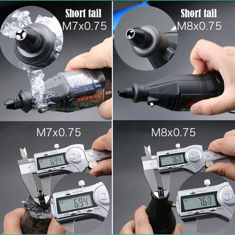 0.3-3.4mm Mini Multi Keyless Drill Chuck M7 M8X0.75 Quick Change Three-Jaw Drill Chuck For Rotary Tools
0.3-3.4mm Mini Multi Keyless Drill Chuck M7 M8X0.75 Quick Change Three-Jaw Drill Chuck For Rotary Tools