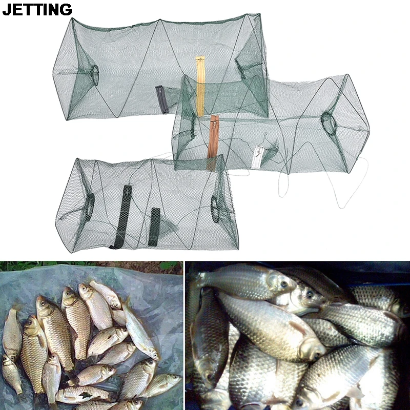 

JETTING 1 Pcs Net For Crab Fish Crawdad Shrimp Minnow Fishing Bait Trap Cast Dip Foldable Net Cage Fishing Accessaries