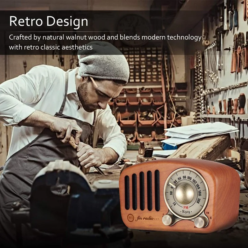 Vintage Radio Retro Bluetooth Speaker - Wooden Fm Radio Classic Style, Strong Bass Enhancement, Loud Volume, Supports Aux Tf Car
Vintage Radio Retro Bluetooth Speaker - Wooden Fm Radio Classic Style, Strong Bass Enhancement, Loud Volume, Supports Aux Tf Car