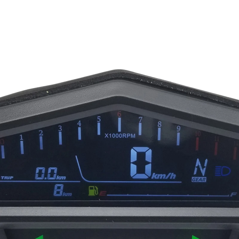 Universal Motorcycle Oeter LED Digital Instrument Speeeter Assembly for 1,2,4 Cylinders