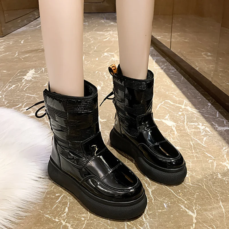 2021 Women Winter Snow Boots High-Top Plush Fur Waterproof Boots Shoes Fashion Ankle Boots White Shoes Femal Platform Non Slip
2021 Women Winter Snow Boots High-Top Plush Fur Waterproof Boots Shoes Fashion Ankle Boots White Shoes Femal Platform Non Slip