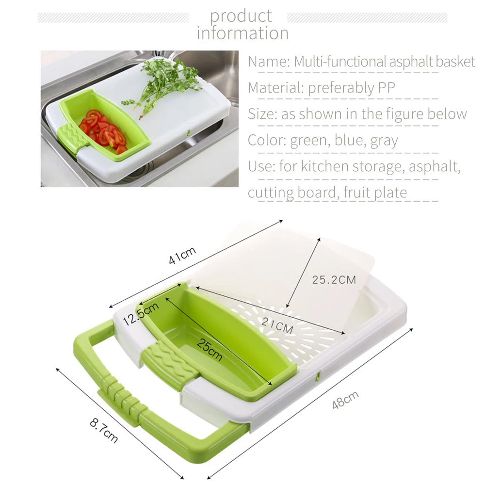 3 In 1 Creative Multi-Functional Chopping Board Detachable Folding Drain Basket Sink Cutting Board Kitchen Storage Tools
3 In 1 Creative Multi-Functional Chopping Board Detachable Folding Drain Basket Sink Cutting Board Kitchen Storage Tools