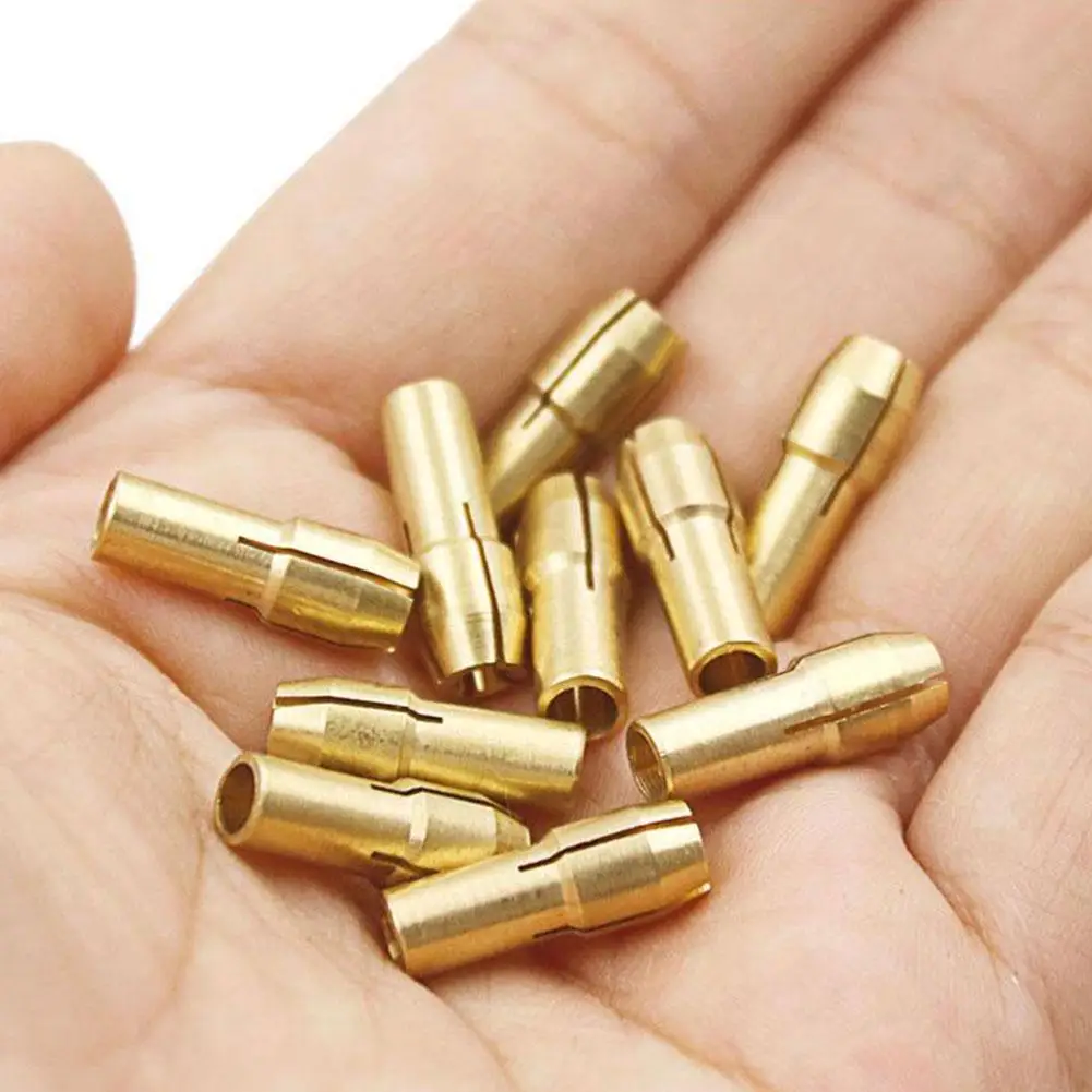 Hot 10PCS/Set Mini Brass Drill Chucks Collet Bits 0.5-3.2mm 4.8mm Shank Screw Nut Replacement For Dremel Rotary Tools
Hot 10PCS/Set Mini Brass Drill Chucks Collet Bits 0.5-3.2mm 4.8mm Shank Screw Nut Replacement For Dremel Rotary Tools