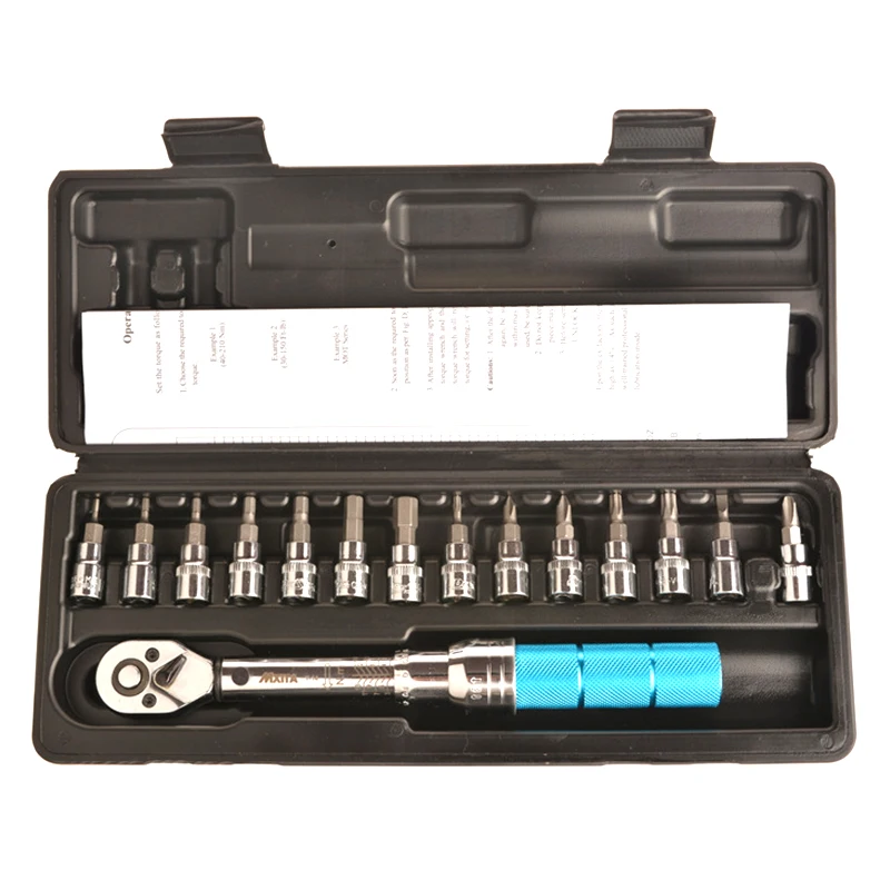 Набор инструментов для ремонта велосипеда, гаечный ключ, ручной инструмент 1/4 дюйма, 2-14 нм