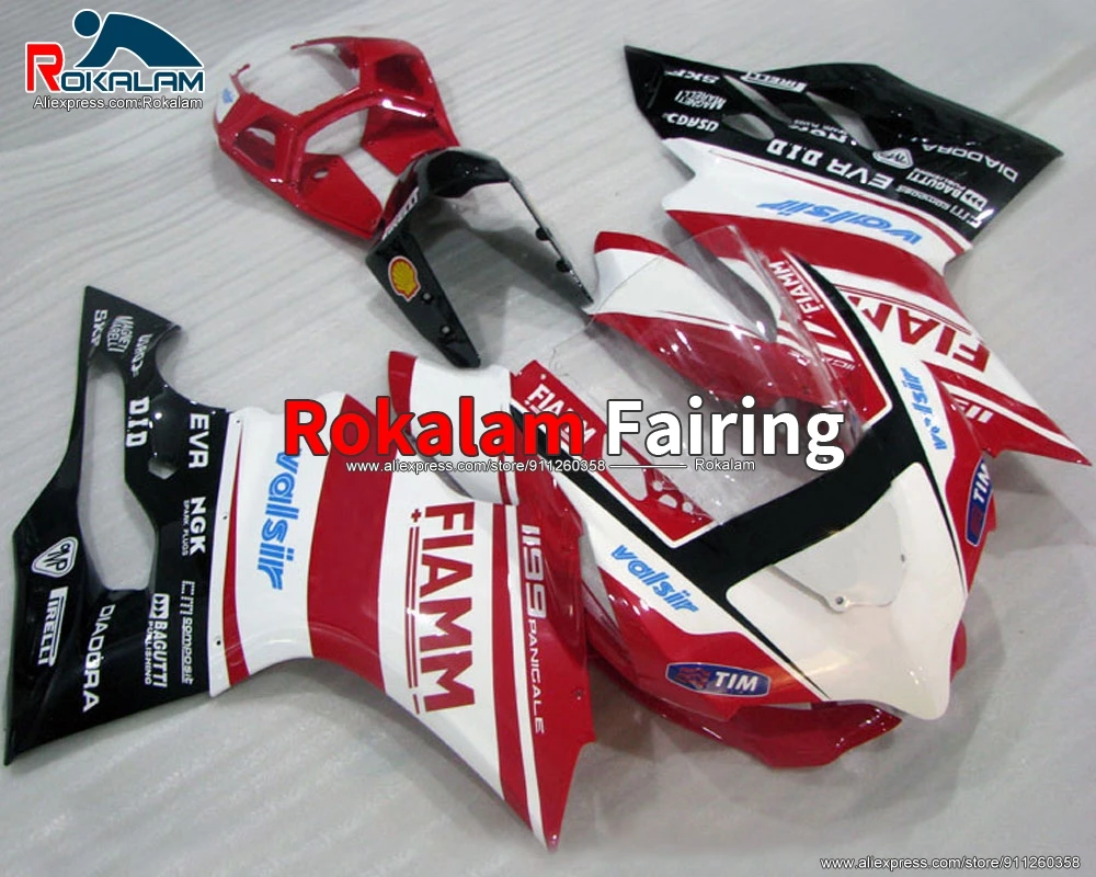 

Custom Fairing For Ducati 899 1199 1199S 2012 2014 899/1199/1199S 12-14 White Black Red Motorcycle Bodywork (Injection Molding)