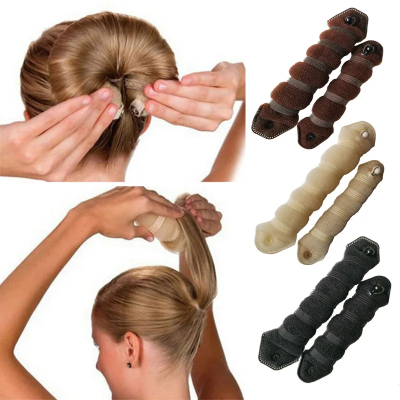 2pc/lot Fashion Hair Tools Magic Quick Bun Make Styling Long Headbands Women DIY Hairbands Girl Bands Accessories | Аксессуары для