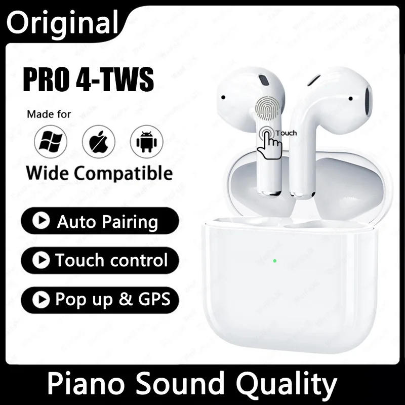 TWS Pods Pro 4 Wireless Headphones Bluetooth Earphone In Ear Earbuds Gaming Headset For Apple iPhone Xiaomi Android Smartphones
TWS Pods Pro 4 Wireless Headphones Bluetooth Earphone In Ear Earbuds Gaming Headset For Apple iPhone Xiaomi Android Smartphones