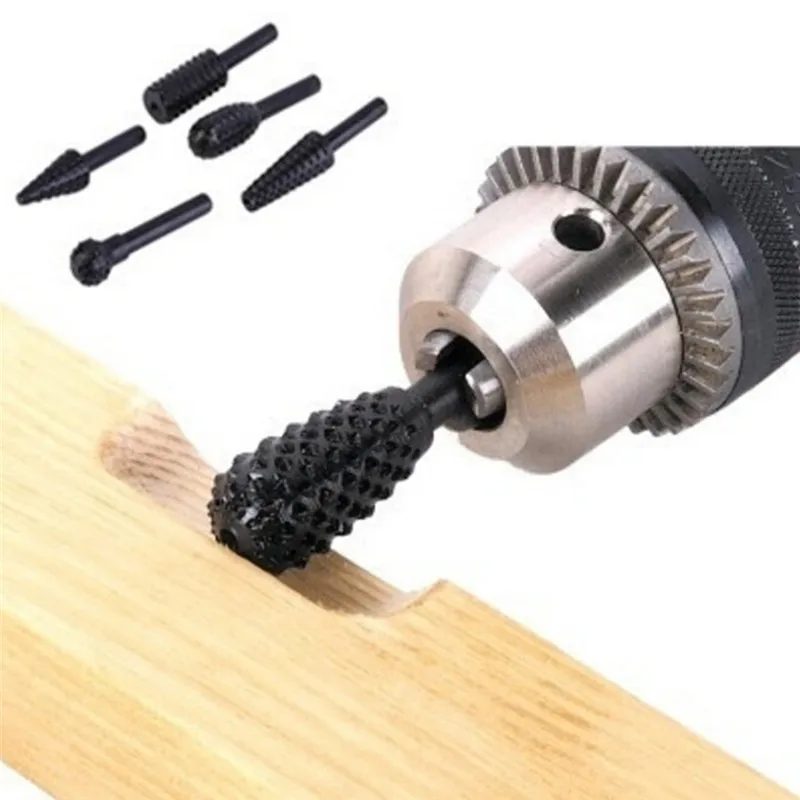 5pcs Rasp File Drill Bits Rasp Set Drill Grinder Drill Rasp For Woodworking Carving Tool 1/4" Round Shank Rotary Burr Set
5pcs Rasp File Drill Bits Rasp Set Drill Grinder Drill Rasp For Woodworking Carving Tool 1/4" Round Shank Rotary Burr Set