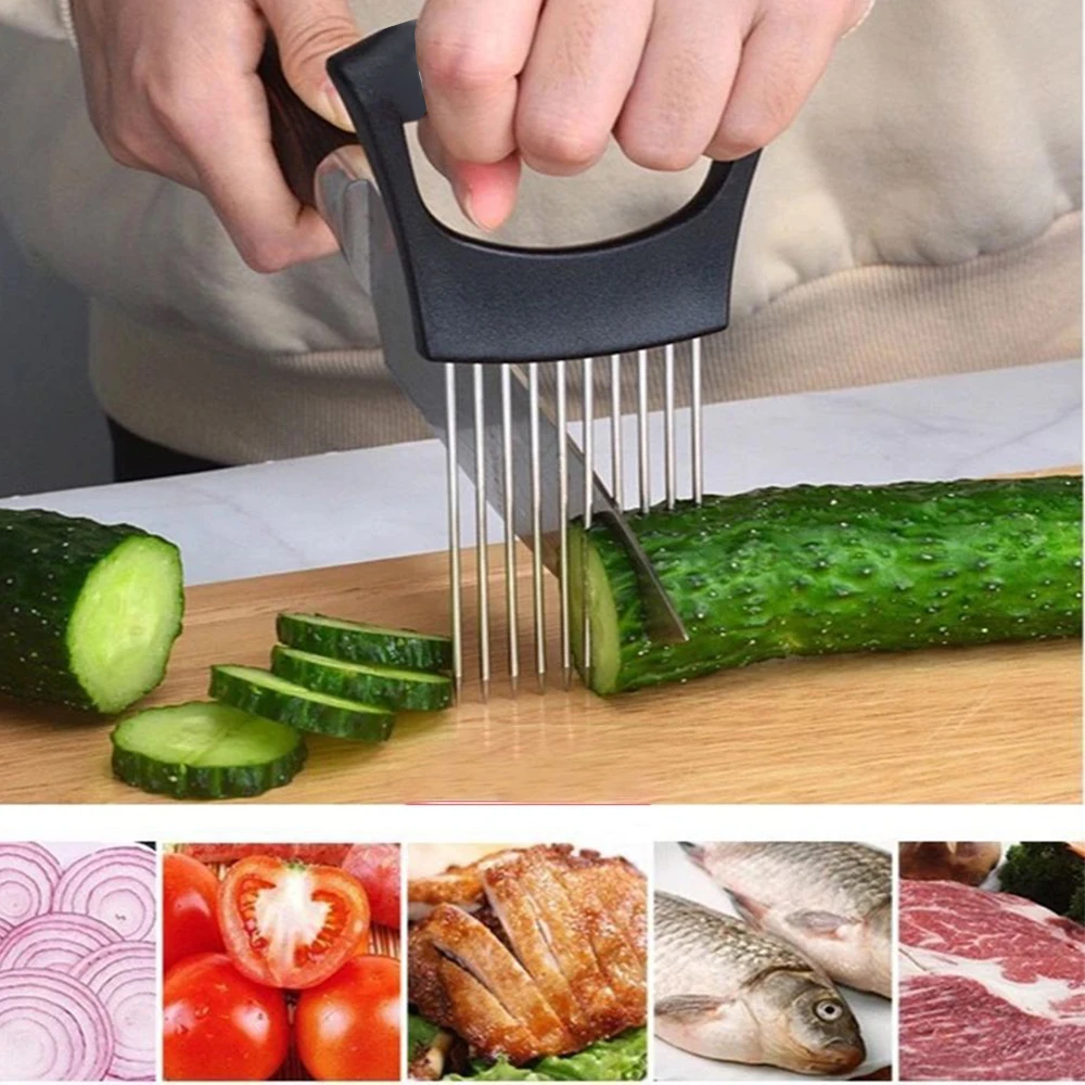 Kitchen Tools Meat Pine Cutting Needle Slicer Safe Aid Holders Vegetable Fruit Cutter 304 Stainless Steel Onion Fork
Kitchen Tools Meat Pine Cutting Needle Slicer Safe Aid Holders Vegetable Fruit Cutter 304 Stainless Steel Onion Fork