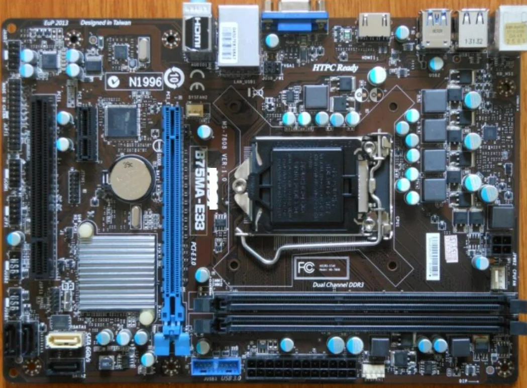 Оригинальная материнская плата для B75MA-E33 LGA 1155 DDR3 i3 i5 i7 cpu 32 Гб USB3.0 SATA3 B75 настольные