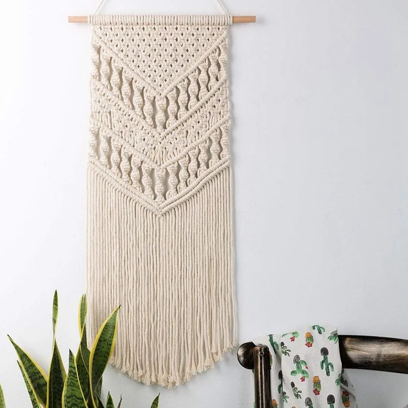 Macrame Woven Wall Hanging Boho Style Bohemian Room Geometric Tapestry Art Beautiful Apartment Dorm Room Decoration
Macrame Woven Wall Hanging Boho Style Bohemian Room Geometric Tapestry Art Beautiful Apartment Dorm Room Decoration