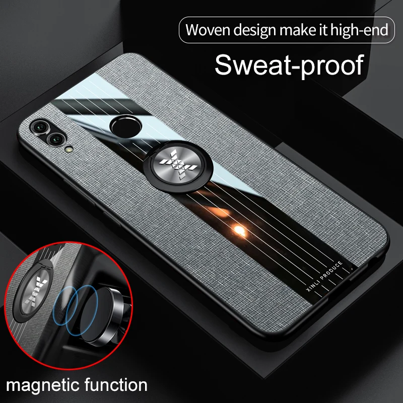 Luxury Cloth Glossy Phone Case for Huawei Honor Play Back Covers Ring Holder Stand Shockproof Armor HonorPlay 6.3 Protective Bag
Luxury Cloth Glossy Phone Case for Huawei Honor Play Back Covers Ring Holder Stand Shockproof Armor HonorPlay 6.3 Protective Bag
