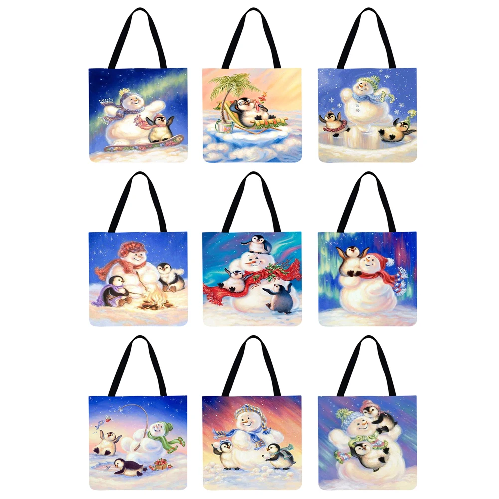 Christmas Handbags Couple Snowman Printed Shoulder Shopping Bag Casual Ladies Large Capacity Tote Handbags
Christmas Handbags Couple Snowman Printed Shoulder Shopping Bag Casual Ladies Large Capacity Tote Handbags