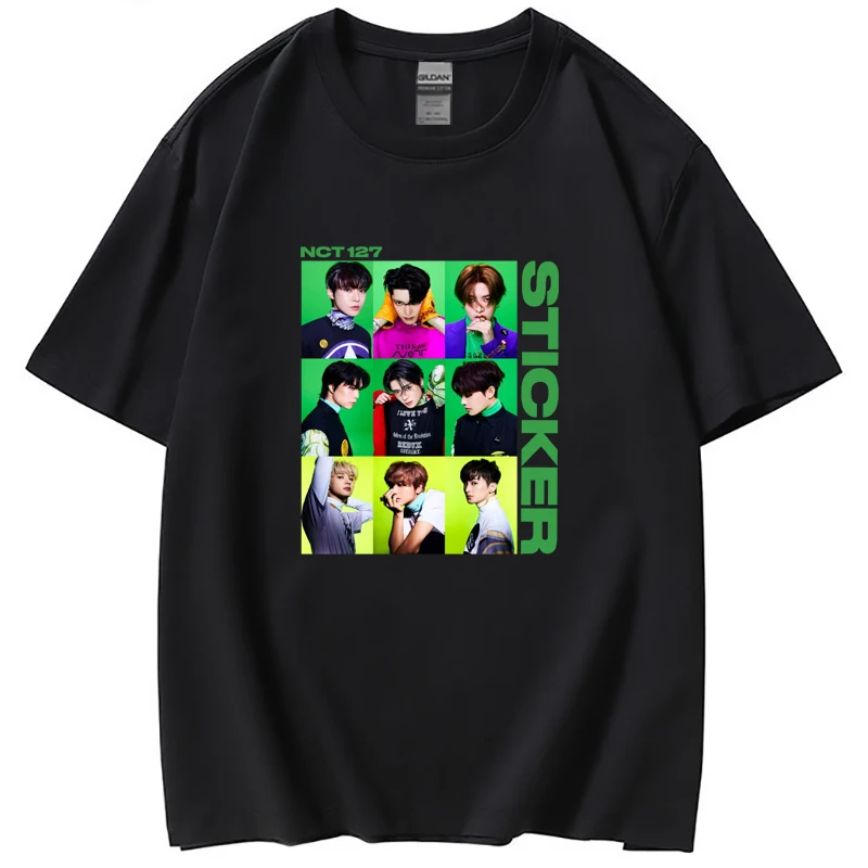 Kpop Nct 127 Stickers Album T Shirts Cotton Women Men Graphic Tee Harajuku Short Sleeves Summer Tops for Women Clothes
Kpop Nct 127 Stickers Album T Shirts Cotton Women Men Graphic Tee Harajuku Short Sleeves Summer Tops for Women Clothes
