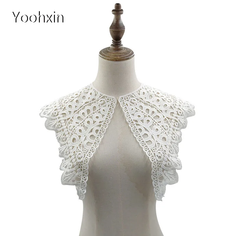 Luxury white 1Pair flower embroidery DIY lace collar Fabric Sewing Applique ribbon trim neckline craft cloth dress home Textile
Luxury white 1Pair flower embroidery DIY lace collar Fabric Sewing Applique ribbon trim neckline craft cloth dress home Textile