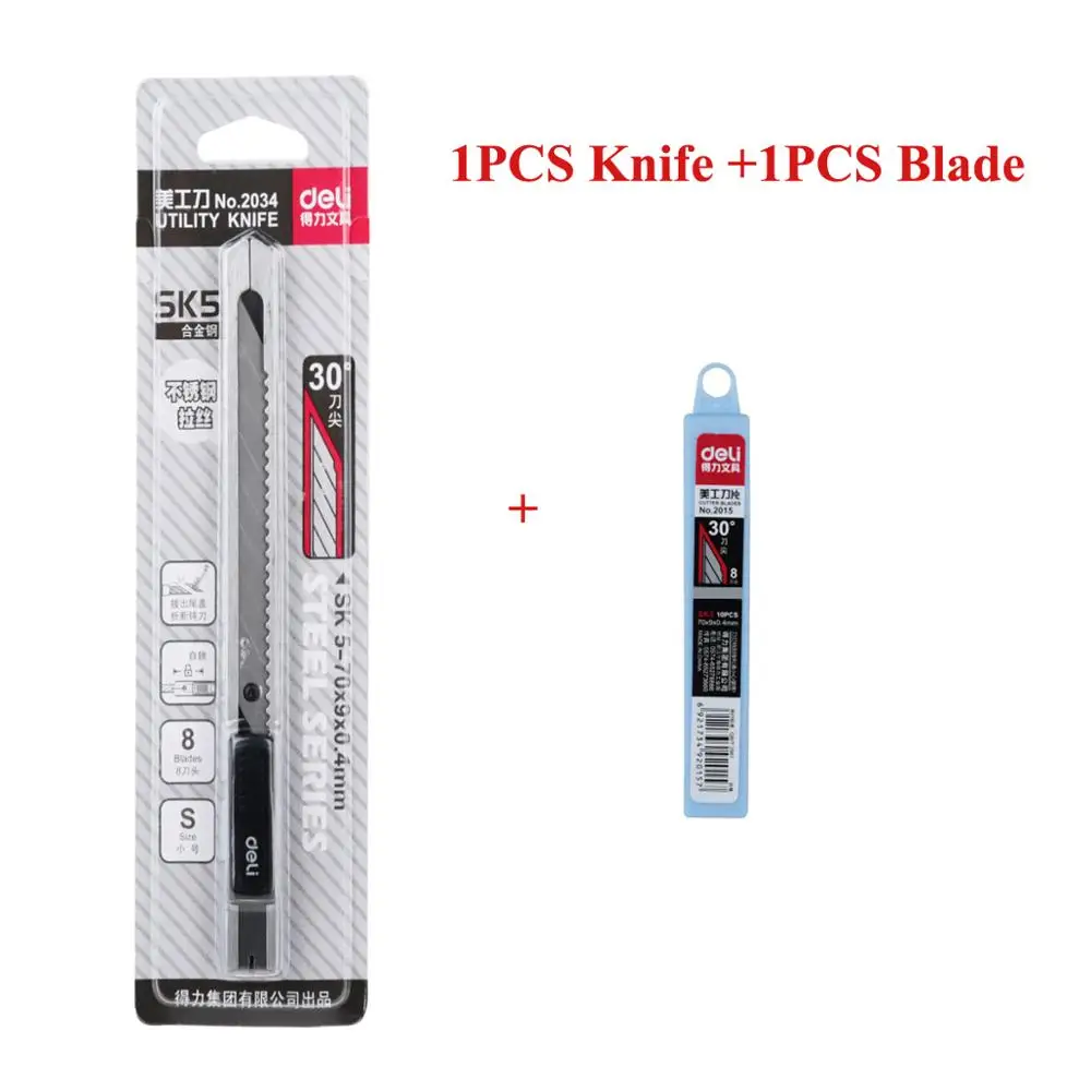 Deli High Quality Zinc Alloy Self-Locking Function Safety For Carving Open Box Wallpaper Cutter Utility Knife
Deli High Quality Zinc Alloy Self-Locking Function Safety For Carving Open Box Wallpaper Cutter Utility Knife