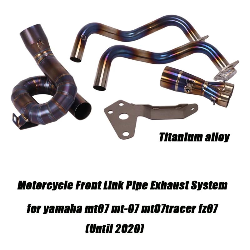 Motorcycle Lossless installation for Yamaha MT07 mt-07 mt07tracer FZ07 Titanium alloy Front Link Pipe Exhaust System
Motorcycle Lossless installation for Yamaha MT07 mt-07 mt07tracer FZ07 Titanium alloy Front Link Pipe Exhaust System