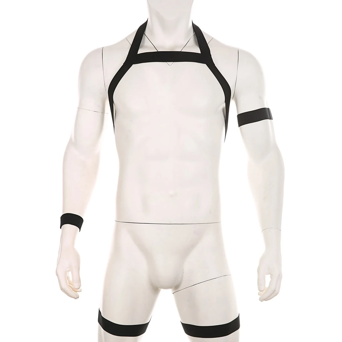 Men Halter Body Chest Strap Costume Elastic Harness Muscle Belt with Armband Wristband Set Clubwear Cosplay Sexy Restraints Belt
Men Halter Body Chest Strap Costume Elastic Harness Muscle Belt with Armband Wristband Set Clubwear Cosplay Sexy Restraints Belt