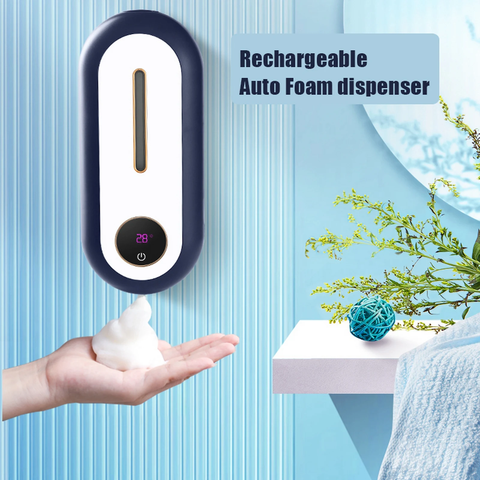 Wall-mounted Soap Dispenser Smart Induction Foam Washing USB Charging Soap Dispenser Kitchen Bathroom Accessories
Wall-mounted Soap Dispenser Smart Induction Foam Washing USB Charging Soap Dispenser Kitchen Bathroom Accessories