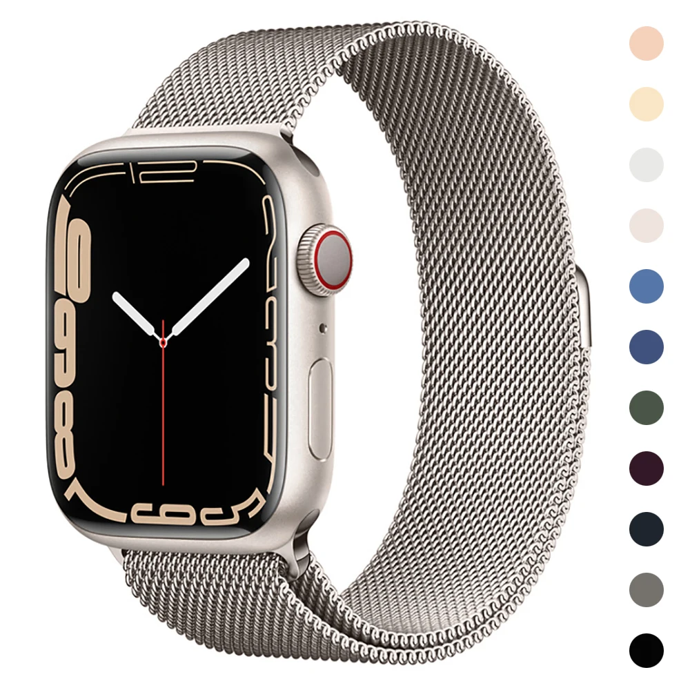 Ремешок «Миланская петля» из нержавеющей стали Starlight, браслет для Apple Watch Series 7 41 мм 45 мм 6 5 4 3 SE 44 мм 42 мм 40 мм 38 мм
Ремешок «Миланская петля» из нержавеющей стали Starlight, браслет для Apple Watch Series 7 41 мм 45 мм 6 5 4 3 SE 44 мм 42 мм 40 мм 38 мм